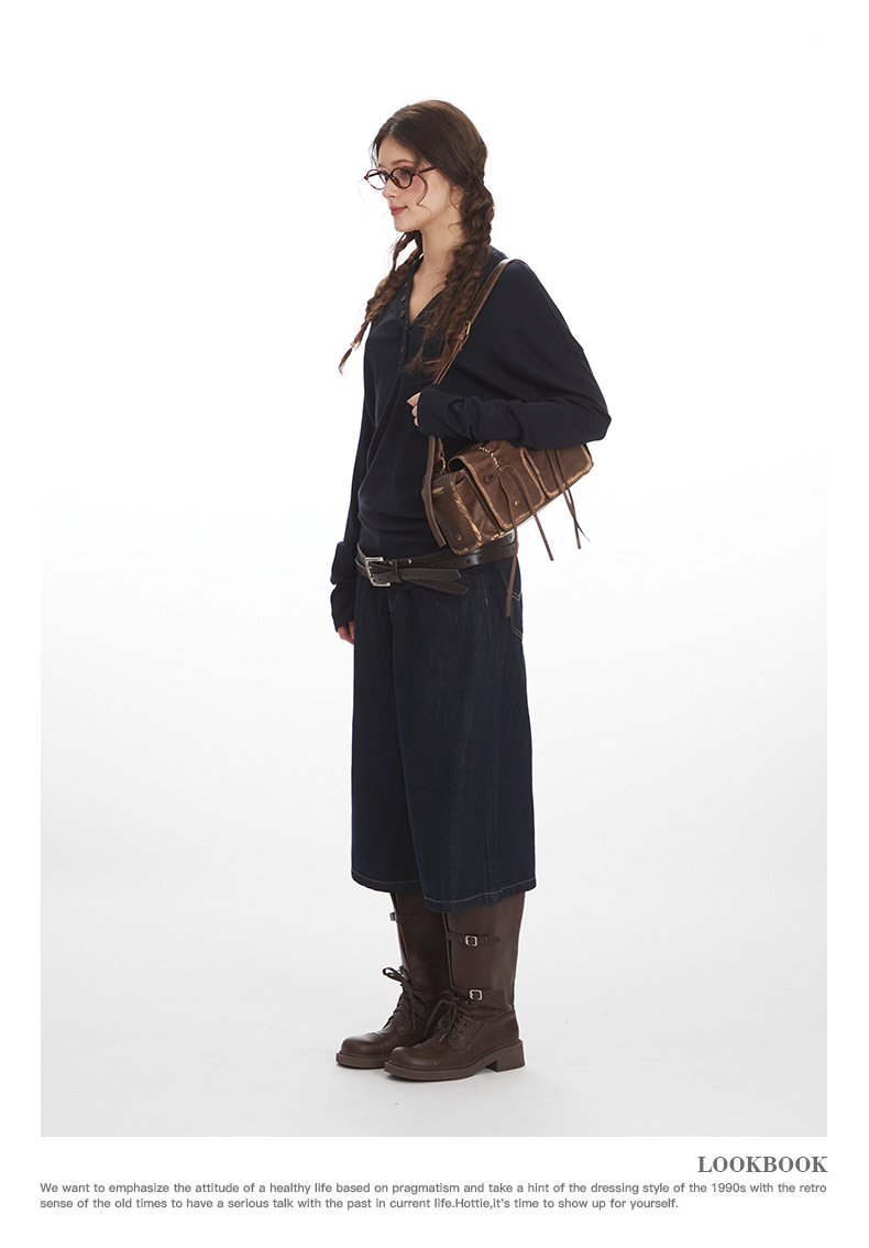 HeyHenry Women's V Neck Slim Fit Long Sleeve T-Shirt Designer Fashion for Autumn Suitable for Inner Layers_ecoleips.com