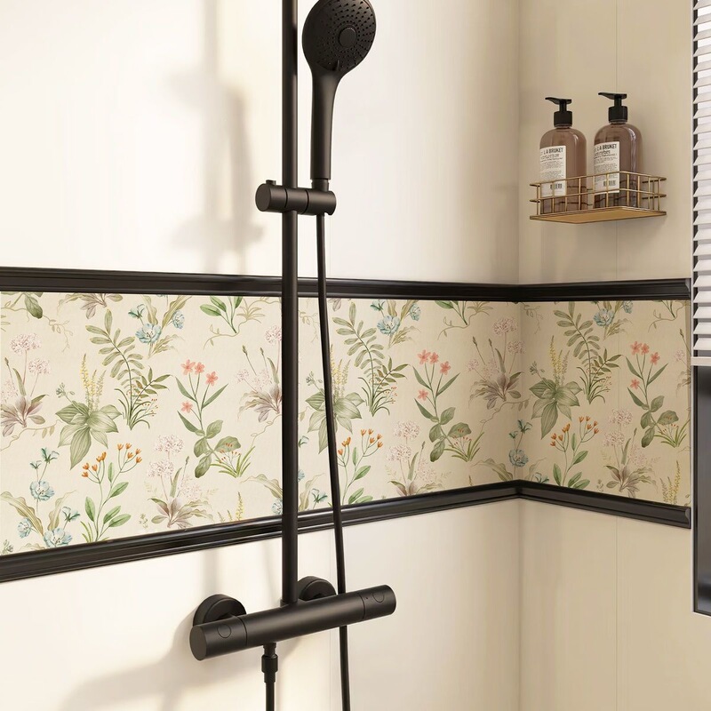 Bathroom wall stickers are waterproof and moisture-proof, self-adhesive, used for beautifying and renovating bathroom walls, wall decoration wallpaper Bathroom wall stickers are waterproof and moisture-proof, self-adhesive, used for beautifying and renovating bathroom walls, wall decoration wallpaper