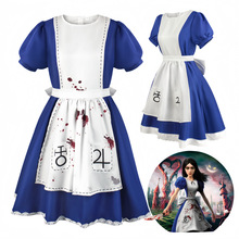 万圣节爱丽丝疯狂回归cos服 爱丽丝Alice女仆装cosplay舞台表演服