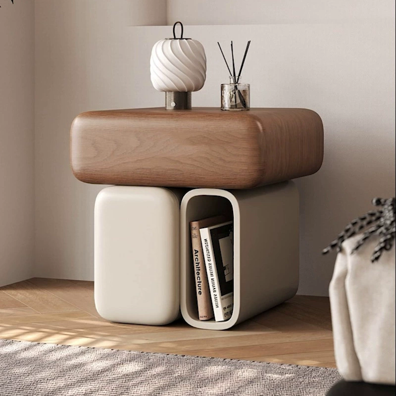 Прикроватная тумбочка Yiluo из строительных блоков, итальянский минималистичный шкаф для хранения, ретро шкаф для хранения в спальне, современный простой маленький прикроватный шкаф