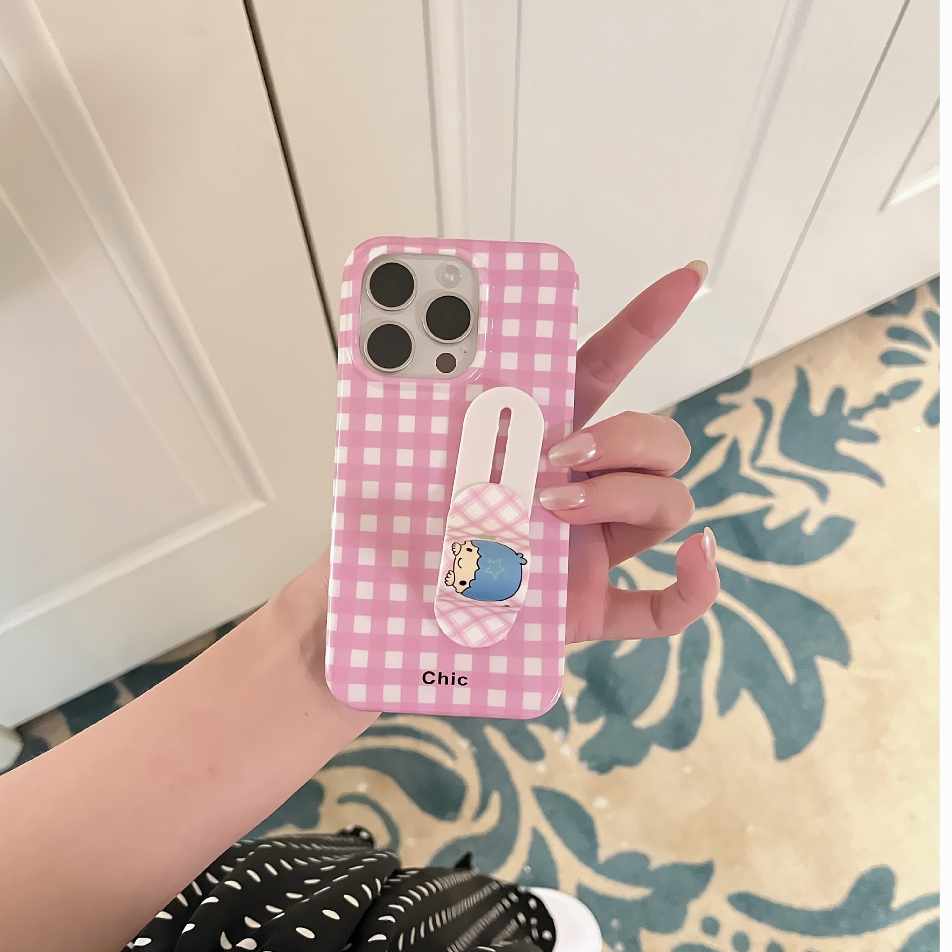 Sencillo, personalidad de nicho, soporte de curita para iPhone15/16 funda para teléfono móvil 15Pro pareja 16PM nuevo 14