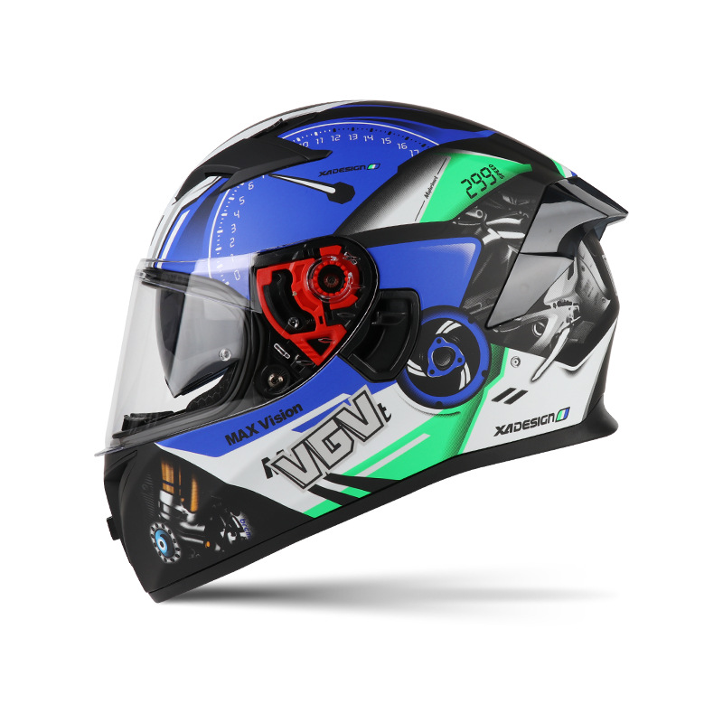 [En stock] Casco de motocicleta certificado 3c Casco completo para hombre Casco de seguridad de motocicleta de cuatro estaciones de doble lente de invierno