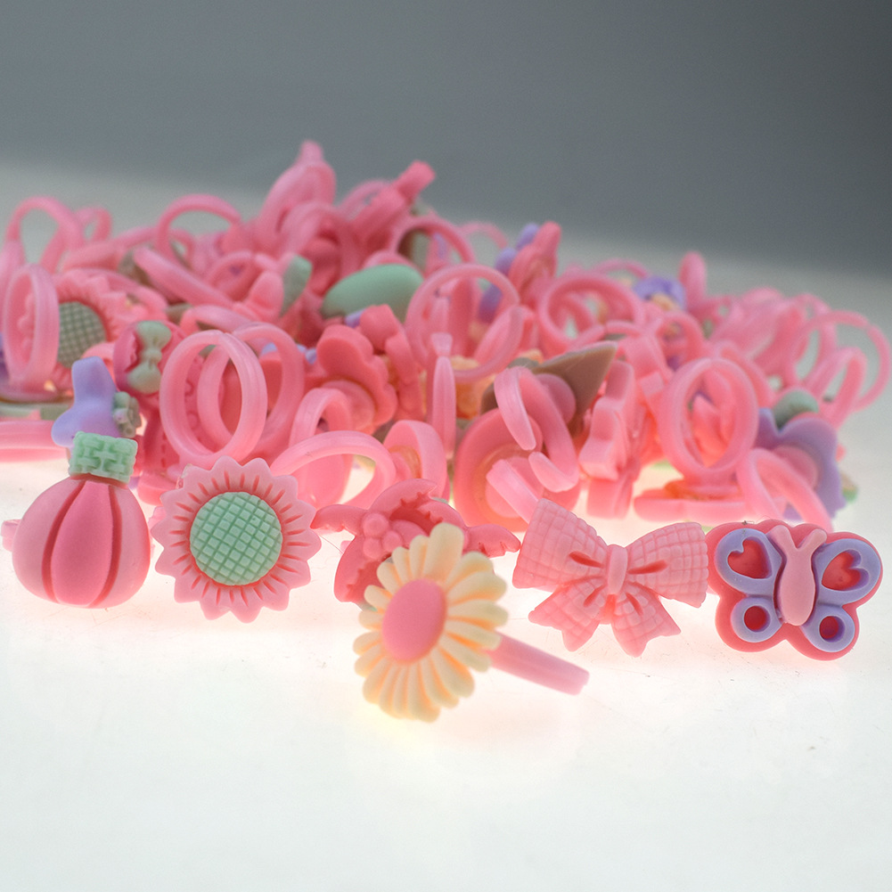 Plastic Children's Pink Finger Ring Girls' Accessories display picture 4