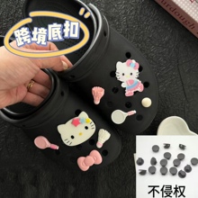 羽毛球运动猫咪粉色可爱创意可拆卸装饰品配件洞洞鞋鞋花鞋扣diy