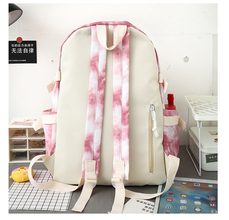 Fashion Tie-dye Large Capacity Canvas Bag Five-piece Set Wholesale Nihaojewelry display picture 36