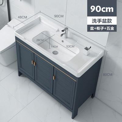 gabinete de baño espacio de piso aluminio tipo hogar pequeño lavabo combinación de lavabo moderno lavabo balcón lavabo