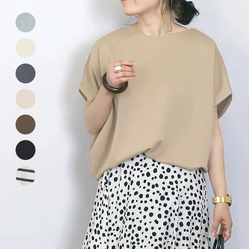 Новая летняя женская футболка в японском стиле с рукавами «летучая мышь», миниатюрная, простая, однотонная, свободная, универсальный топ с короткими рукавами