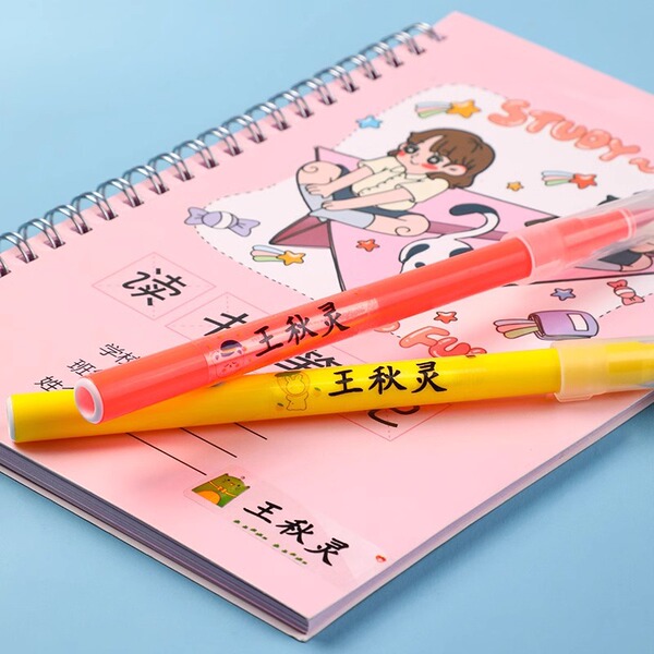 Waterproof transparent cartoon cute children's name sticker for…