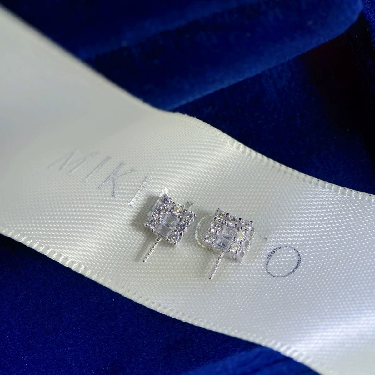 Аксессуары Pt900, сращенная квадратная подвеска, белый циркон, инкрустированная картинка с бусинами 12-13 мм, без цепочки и бусин