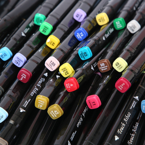 Multi-color marker pen set wholesale double-ended painting children's watercolor pen alcohol oily student comic color brush
