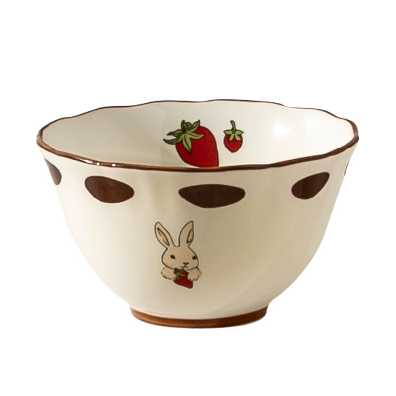Cartoon cute rabbit, high quality brand tableware, ceramic fermented glutinous rice, set