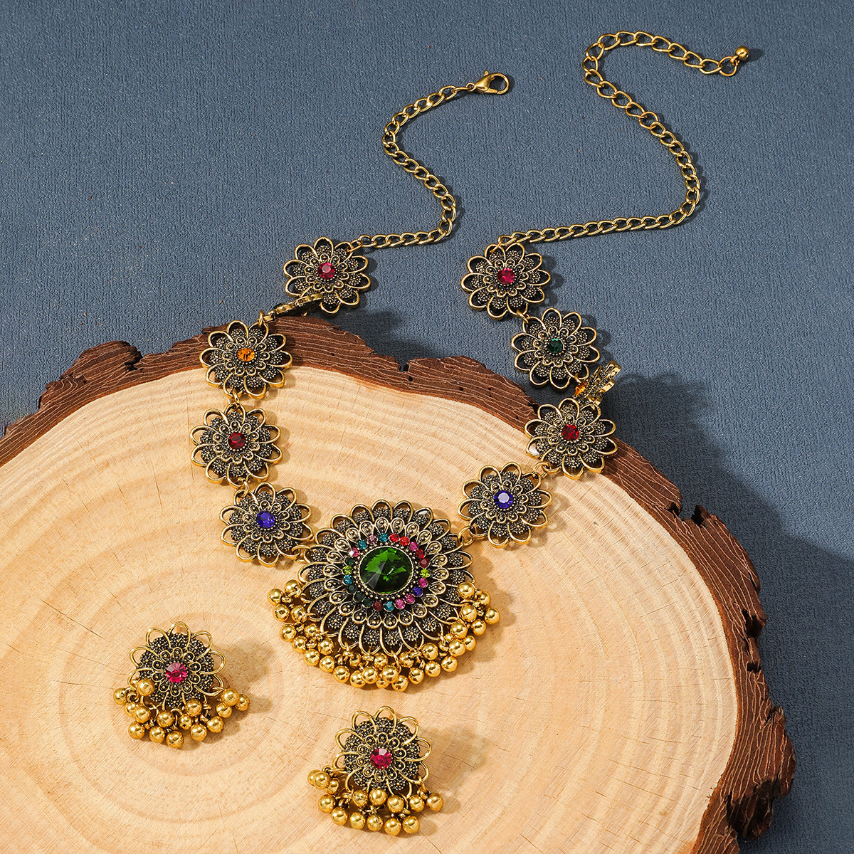 B vintage jewelry colored diamond suit (62) grams