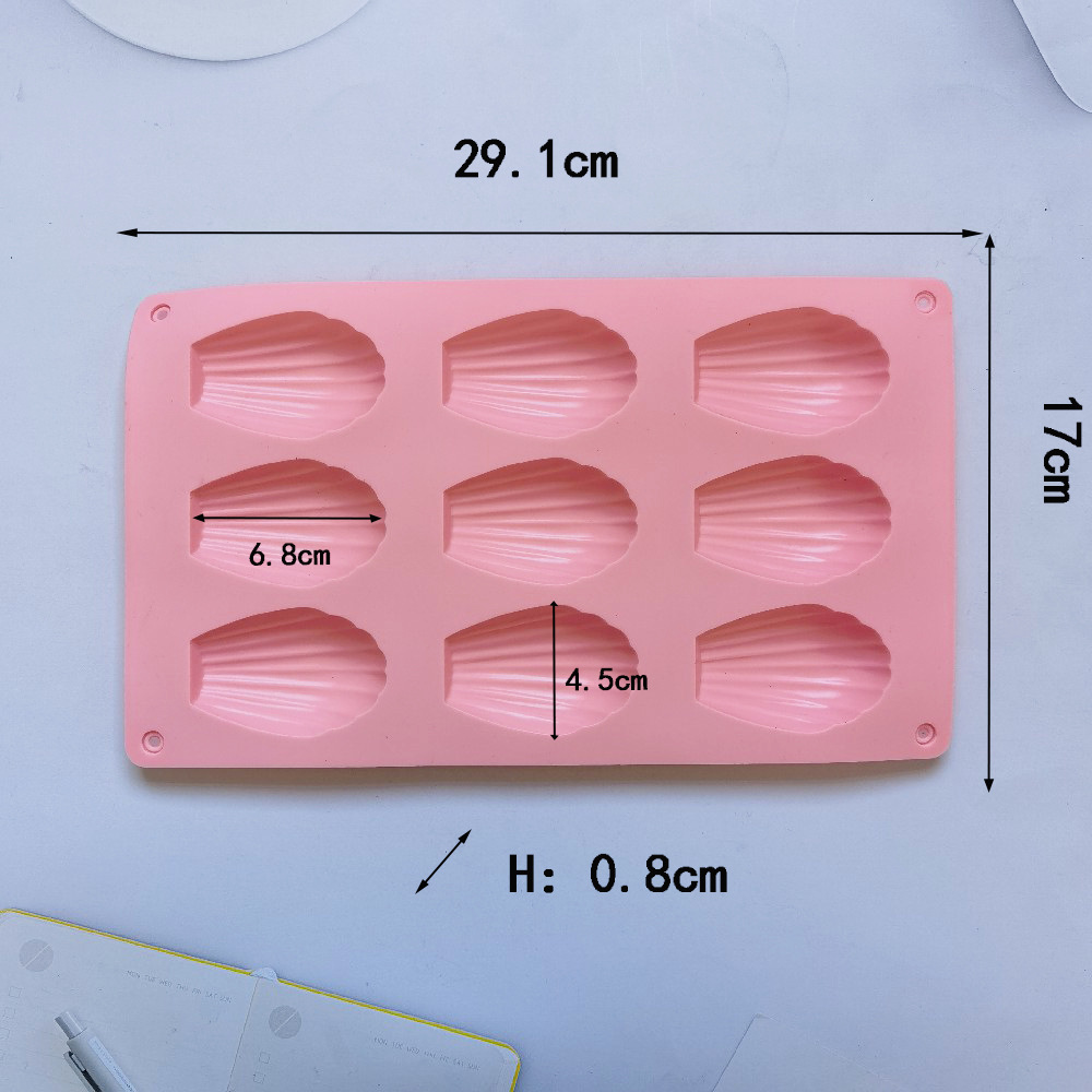 9 conchas de chocolate 9 molde de silicona pastel helado pudín molde de postre jabón utensilios