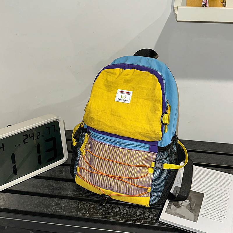 潮牌户外双肩包男旅游轻便徒步爬山防水登山包大学生超轻时尚书包|undefined
