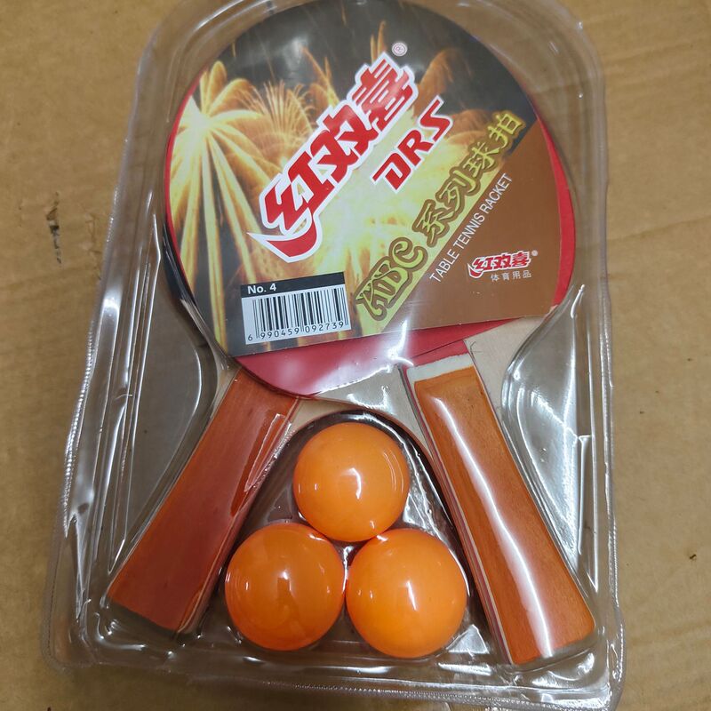 Table tennis racket 2 paddle racket suit sports training supplies 2 bats 3 ball beginners student competition wholesale