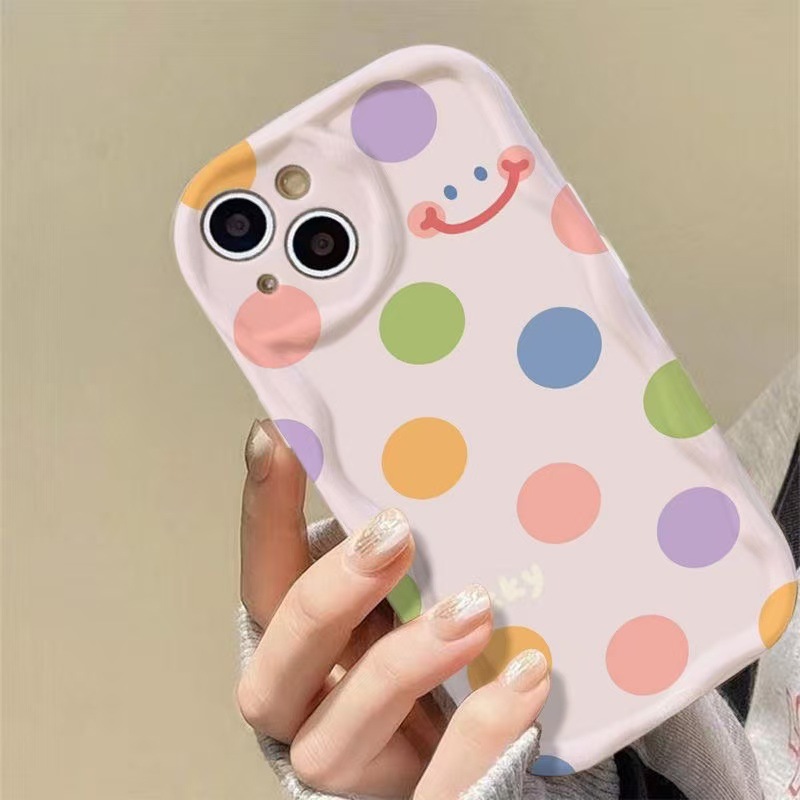 Punto de onda de color para iPhone 16pro funda para teléfono móvil Apple 15 anti-caída 14 Europa y América 13promax nuevo 12x