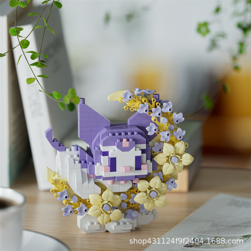 Compatible con Lego inmortal ramo de flores, juguetes de ensamblaje de plantas, adornos de claveles de girasol, regalos de año nuevo para niñas al por mayor