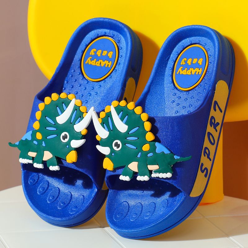 New 2024 Cartoon Children's Slippers Boys Summer Home Bathroom Bath Non-Slip Sandals for Boys