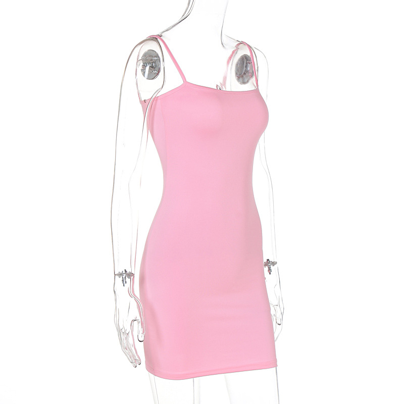 Summer Sexy Sleeveless Slim Fit Backless Sheath Dress Women Clothing