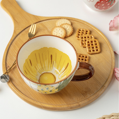 Fruit mug creative ceramic cup male and female students cute drinking cup female home coffee milk tea cup