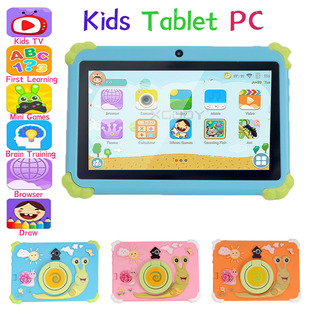 Cross-Border Foreign Trade New Model Kidsren's 7inch Snail Tablet Smart Android Tablet Pre-Installed Game Education Application