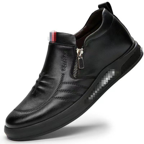 Men's Casual Leather Shoes Business Style  Spring and Autumn PU Face Waterproof Daily Flat Shoes Slip-On Shoes for Men