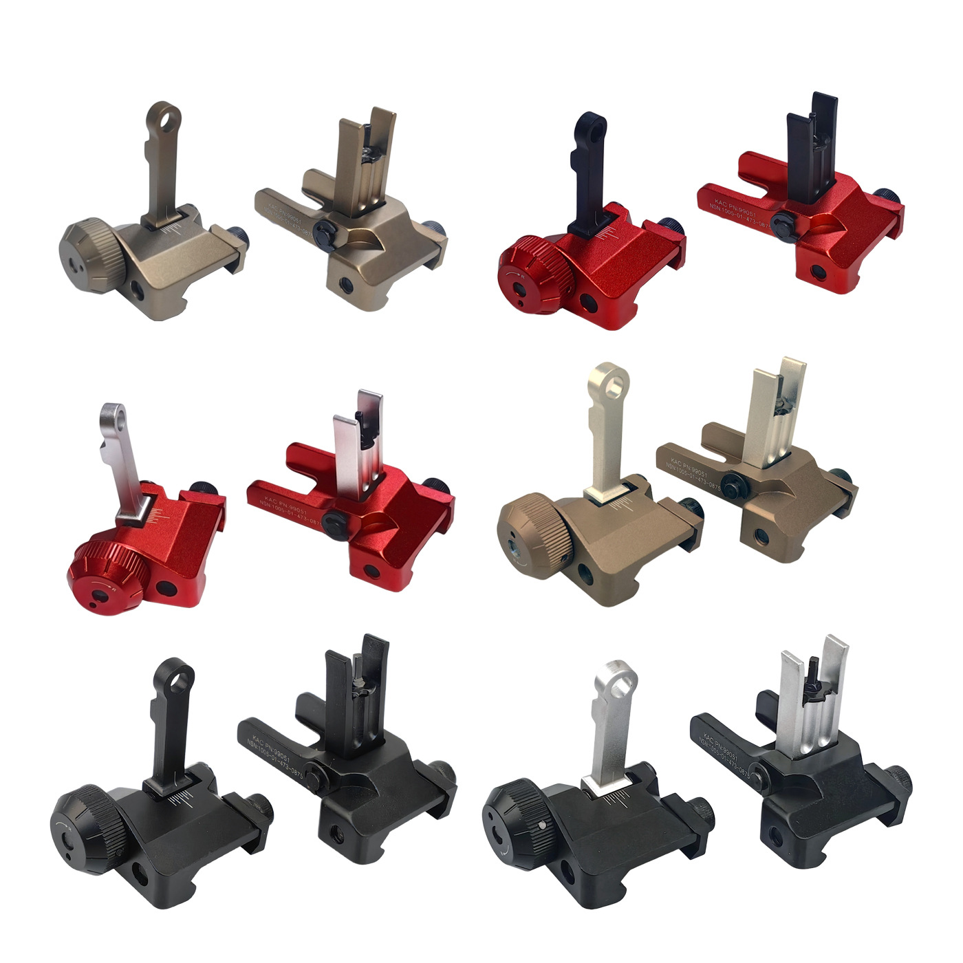 [Children's Soft and Elastic Toy Accessories] KAC300 Folding Iron Sight CNC Metal Front and Rear Sight