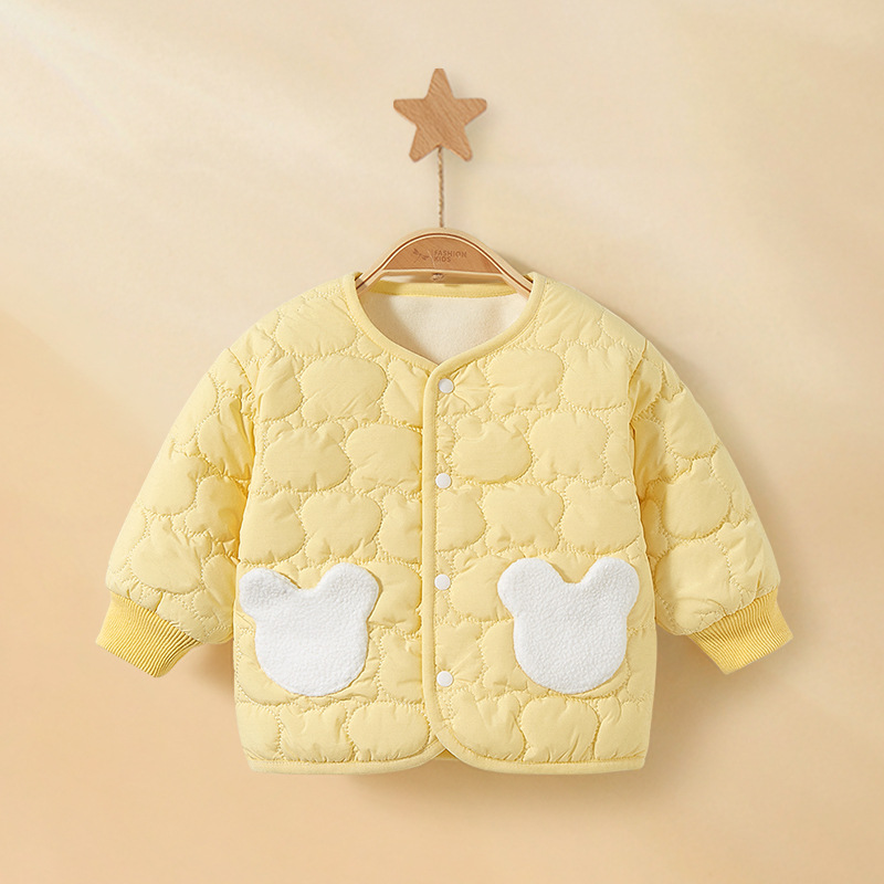 Ropa de algodón para bebés otoño y invierno, chaqueta de algodón gruesa para niños y niñas, abrigo de algodón cálido para bebés.