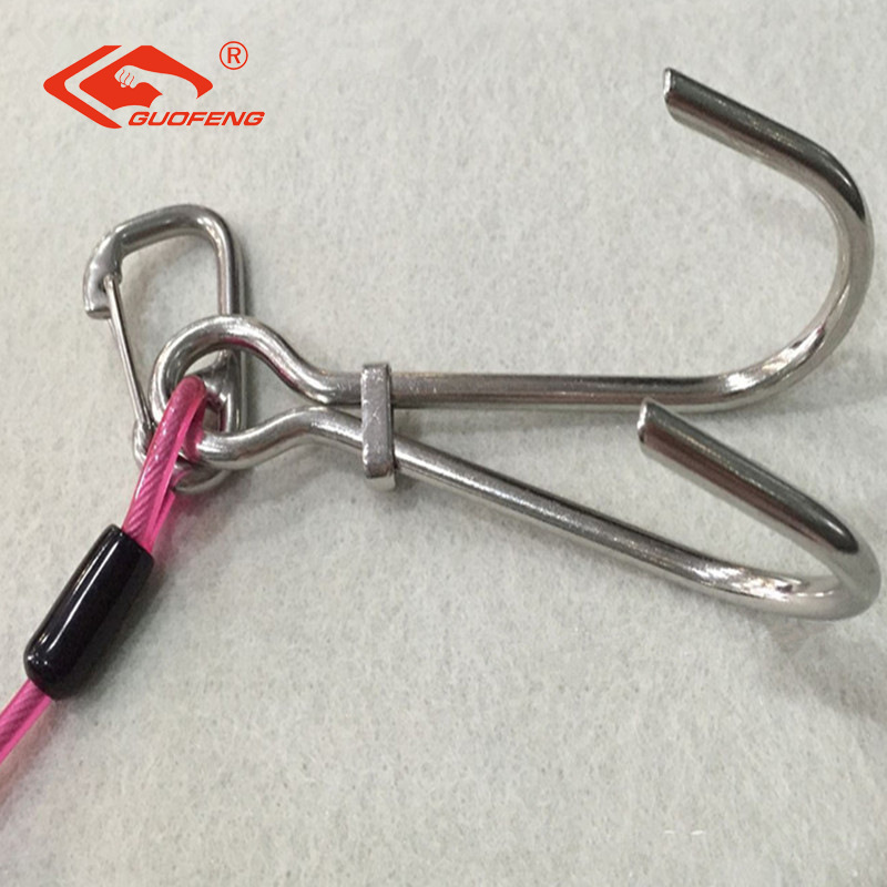 Fábrica de suministro directo de la cámara de seguridad de color acero inoxidable 304316 resorte telescópico acero inoxidable gancho de flujo de buceo