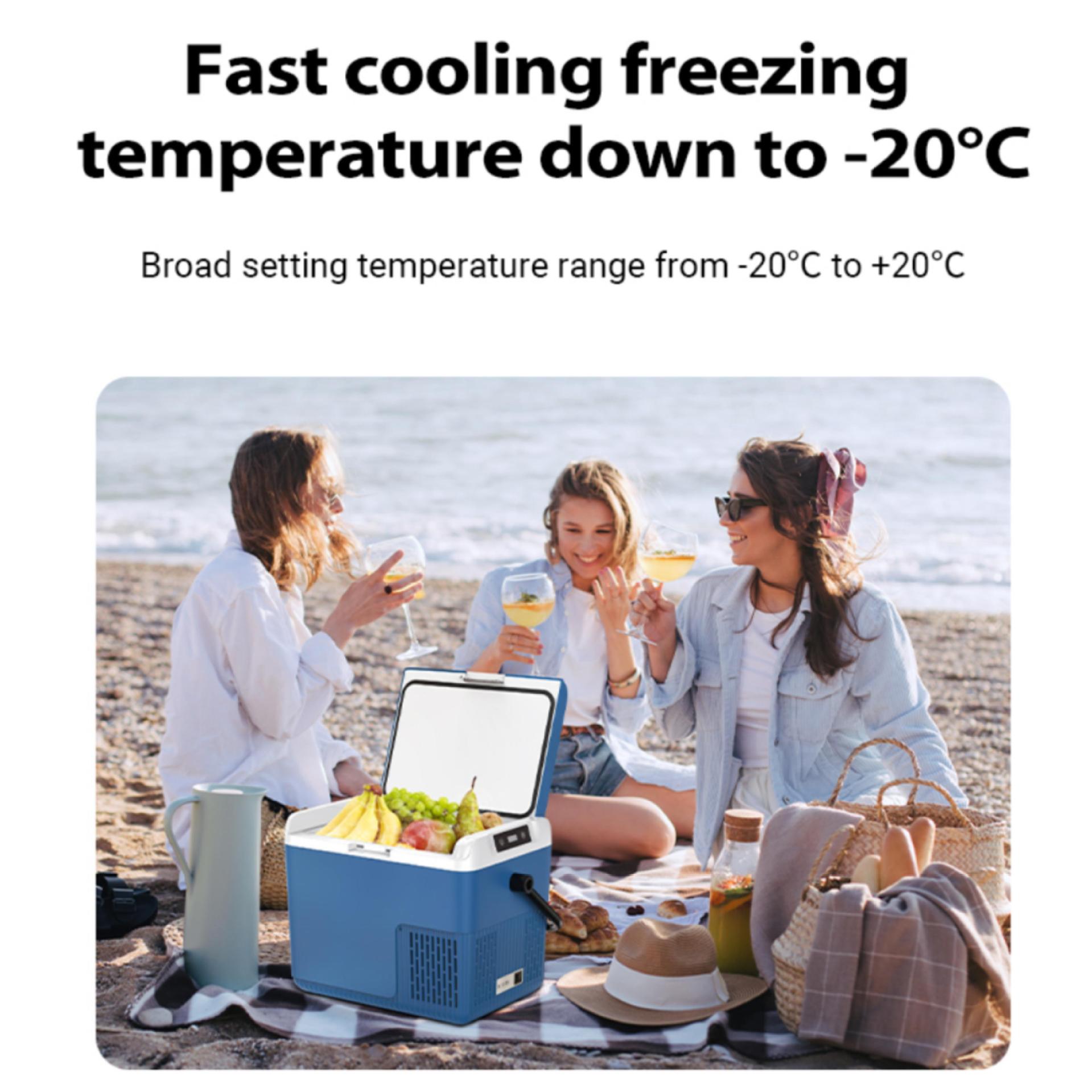 Source Factory 18-Liter Compressor Car Refrigerator Outdoor Portable Refrigeration Constant Temperature Container Processing and Wholesale