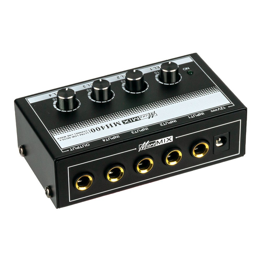 Mezclador Amplificador de Audio de 4 Canales MH400 para Micrófono e Instrumentos