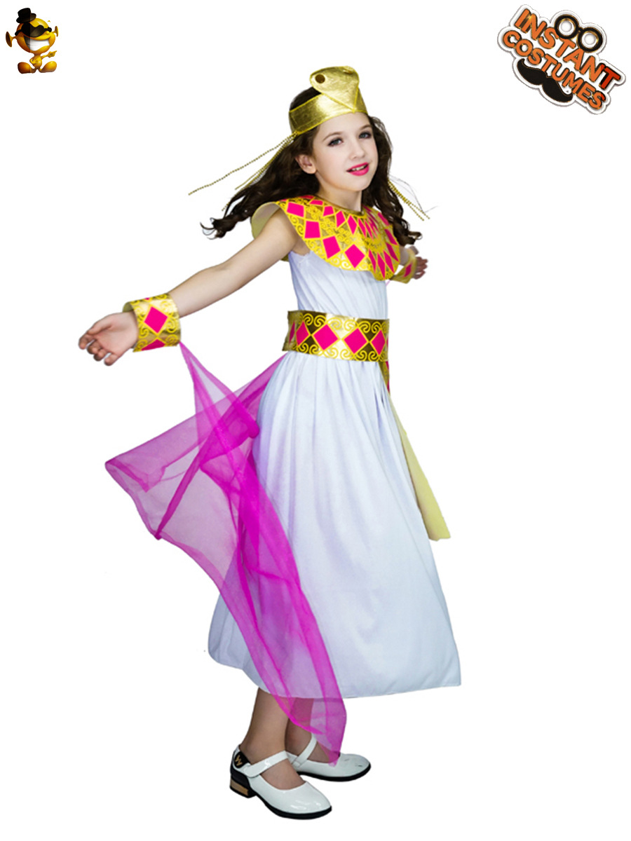 Halloween niños Cleopatra Cosplay traje de fiesta juego de rol ropa de rendimiento de Halloween princesa image 5