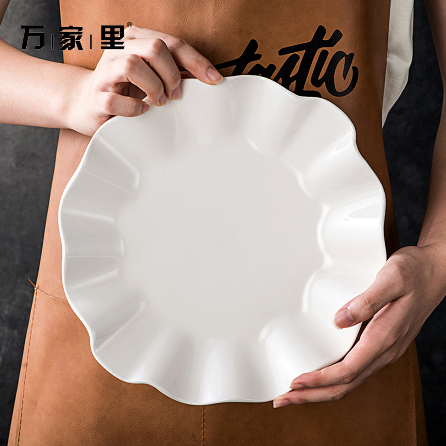 Cerámica creativa platos de hojas de loto platos de sopa platos de platos