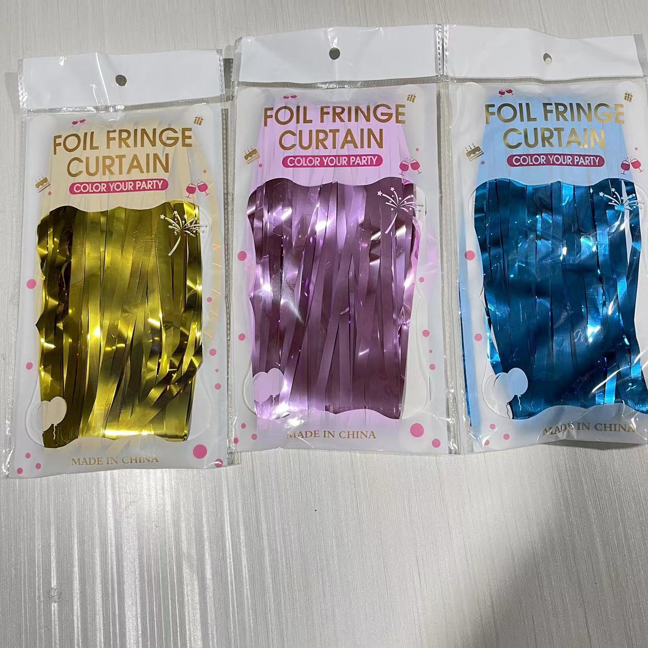 1*2 M 1,6 seda gruesa ordinaria brillante lluvia cortina de seda borla boda Fondo joyería