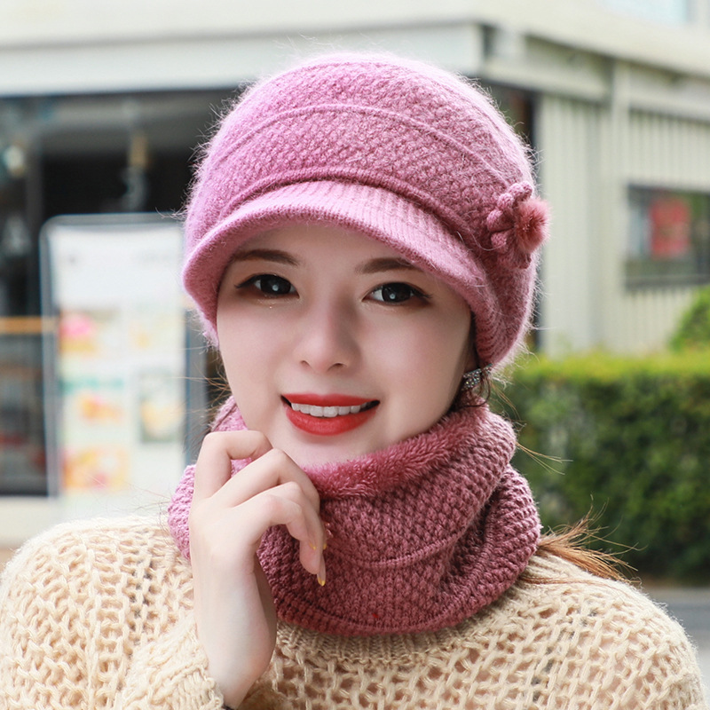 Demi-season knitted woolen travel keep warm cap