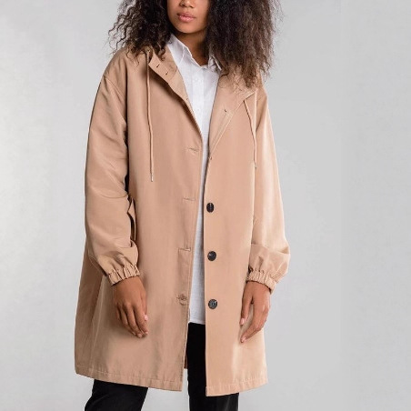 Amazon Aliexpress Women's Plus Size Windbreaker Mid-Length Loose Long Sleeve Jacket Available in Multiple Colors