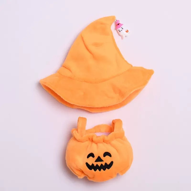 洋服のみ】1代目・2代目キーホルダー ラブブ洋服ペンダント ラブブハロウィン とんがり帽子 小さなカボチャの衣装|undefined