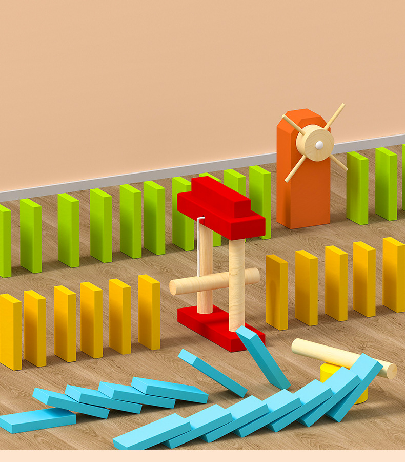 Large Wooden Building Blocks And Domino Set For Kids Educational_voghion.com