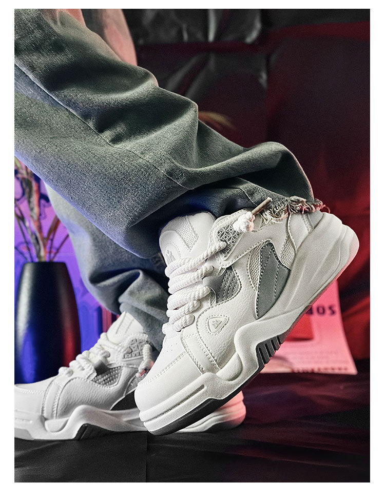 Sorte samurai skateboarding sko casual daddy sneakers_voghion.com