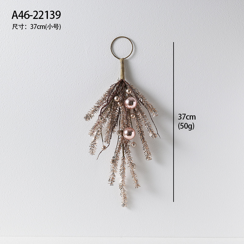 Decoraciones navideñas, accesorios de tiro, colgador de pared navideño, corona navideña nórdica, puerta, colgador de ratán, decoración de la escena de la ventana