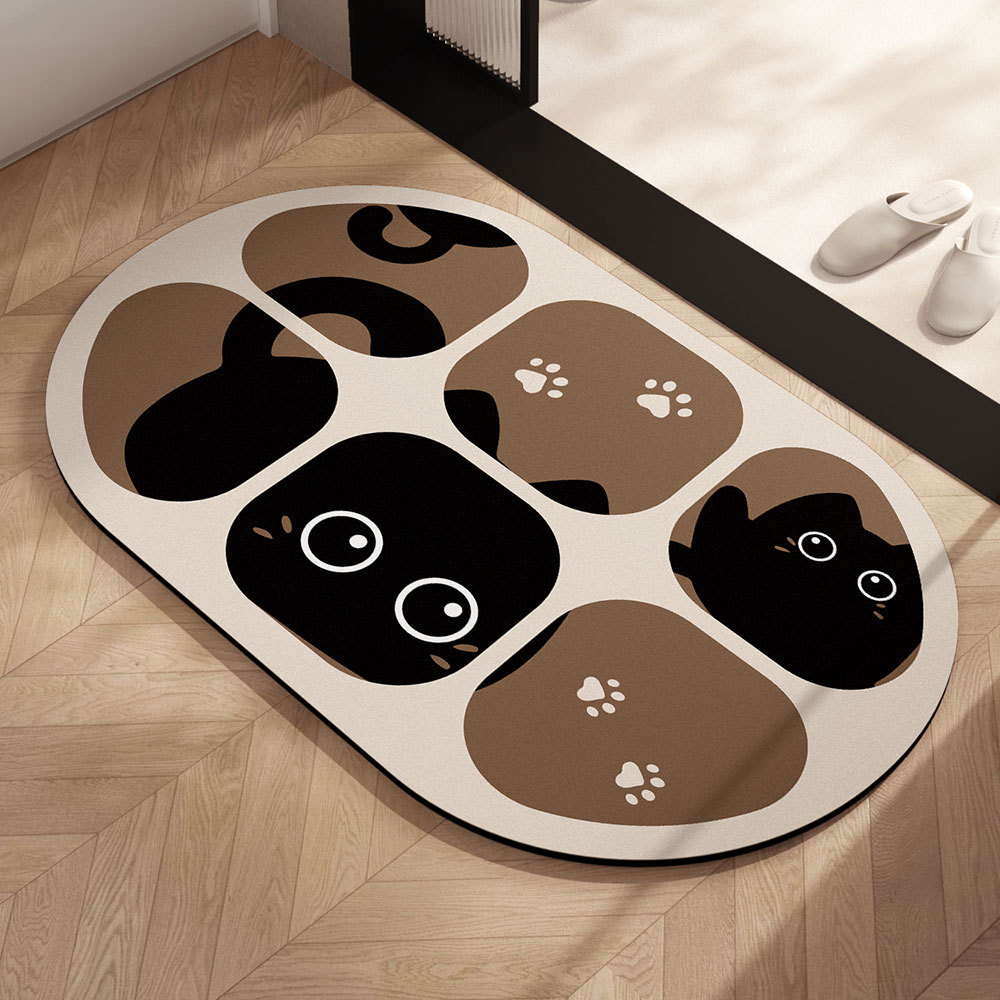 almohadilla de barro de diatomeas almohadilla absorbente de agua puerta de baño antideslizante inodoro doméstico almohadilla alfombra puerta de entrada