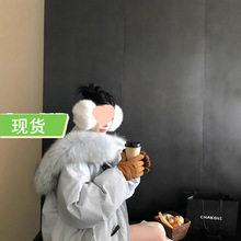 欧阳 爆款女明星小暖炉升级3.0 貉子毛领90白鸭绒羽绒服