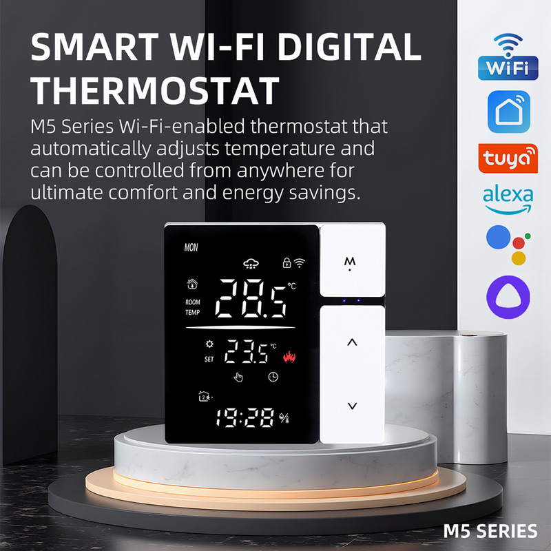 3A Water Heating 16A Electric Heating Thermostat Temperature Control Switch Wi-Fi European Standard Smart Temperature Control
