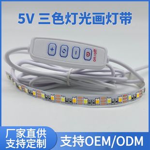Led5V Three-Color Flexible Light Strip 5mm Wide Self-Adhesive Light Strip DIY Handmade Light Painting Fill Light Mirror Light Strip Led