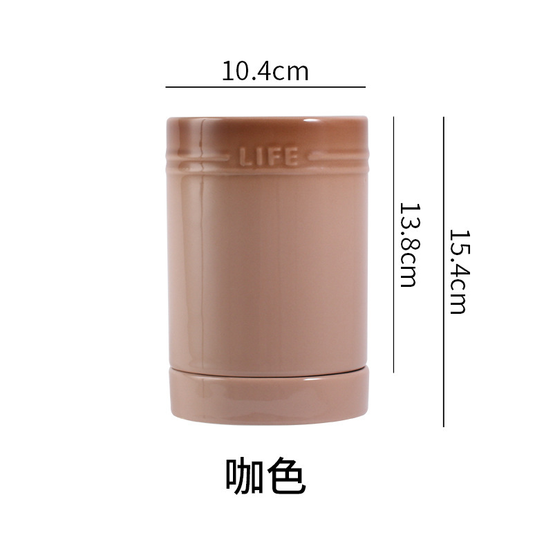 갈색 배수 젓가락 통