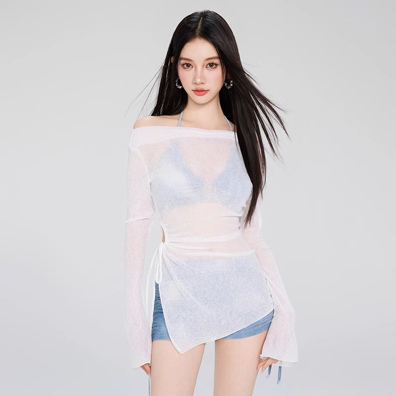 Swimsuit Women's Summer Bikini Split Flat Three-piece Set Sexy Pure Desire New Seaside Swimsuit Promised 9150