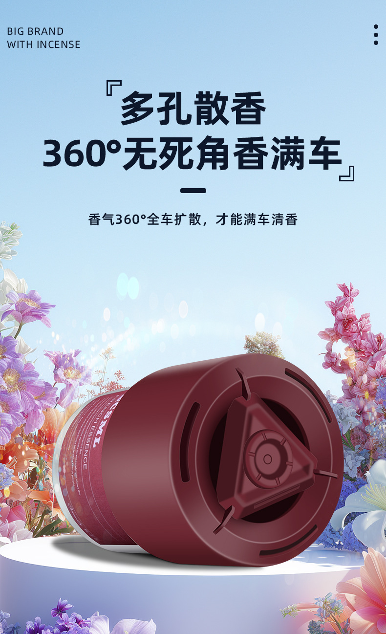 Cross-Border Popular Car Solid Fragrance Balm, Car Perfume, Car Air Freshener, In-Car Fragrance Decoration Supplies, High-End Feel for Men