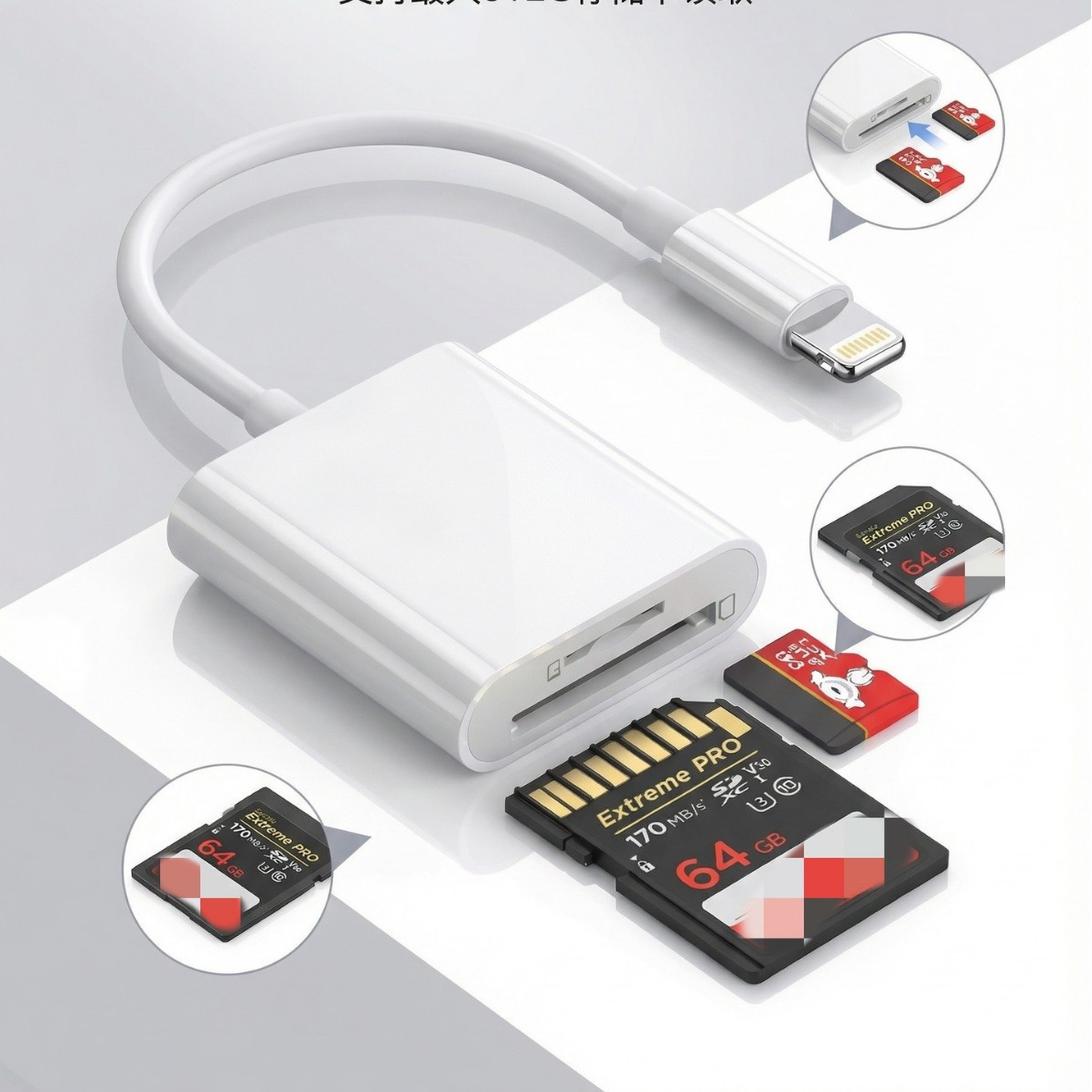 type-c手机otg读卡器内存卡三合一 sd tf usb3.0相机适用华为苹果