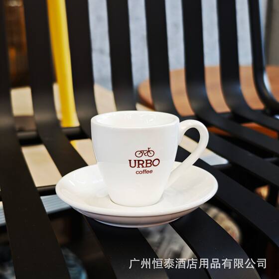 Ceramic Coffee Cup Solid Color Afternoon Tea Flower Cup Strong Cup Cafe Hotel Cup Saucer Processing Fixed Printing LOGO