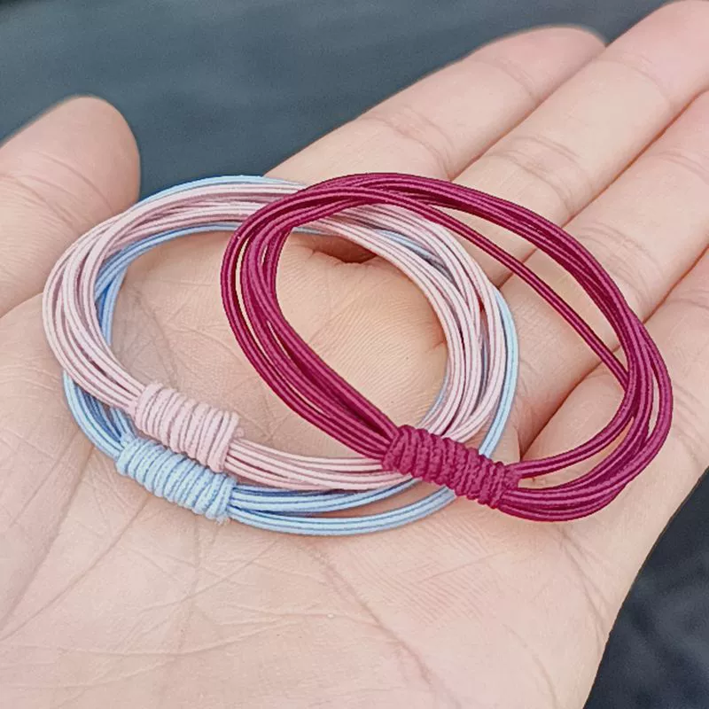 Новая корейская версия четырех-в-одном сети красный с высоким эластичным резиновым кольцом для волос